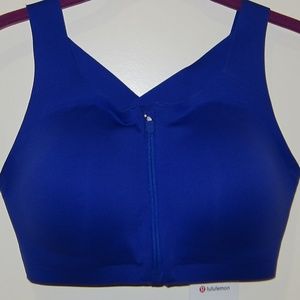 Lululemon Enlite Zip Front Bra Lazurite Blue 36D